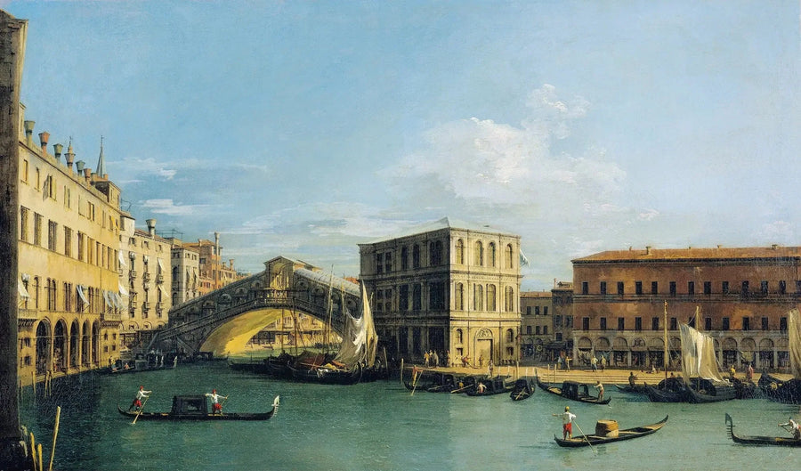 Venezia: Rialto-broen mot nord - Canaletto

Source:
Venise : le pont du Rialto vers le Nord - Canaletto