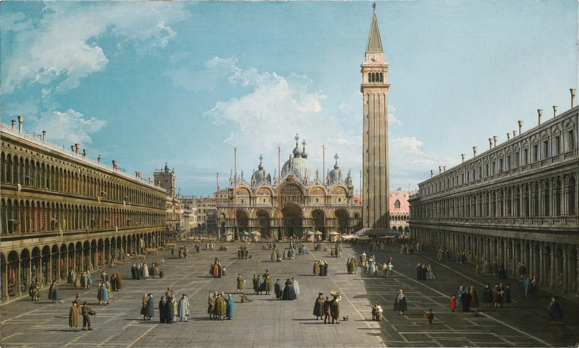 Venise: une vue de la place Saint-Marc regardant vers l’est en direction de la basilique - Canaletto - Alpha