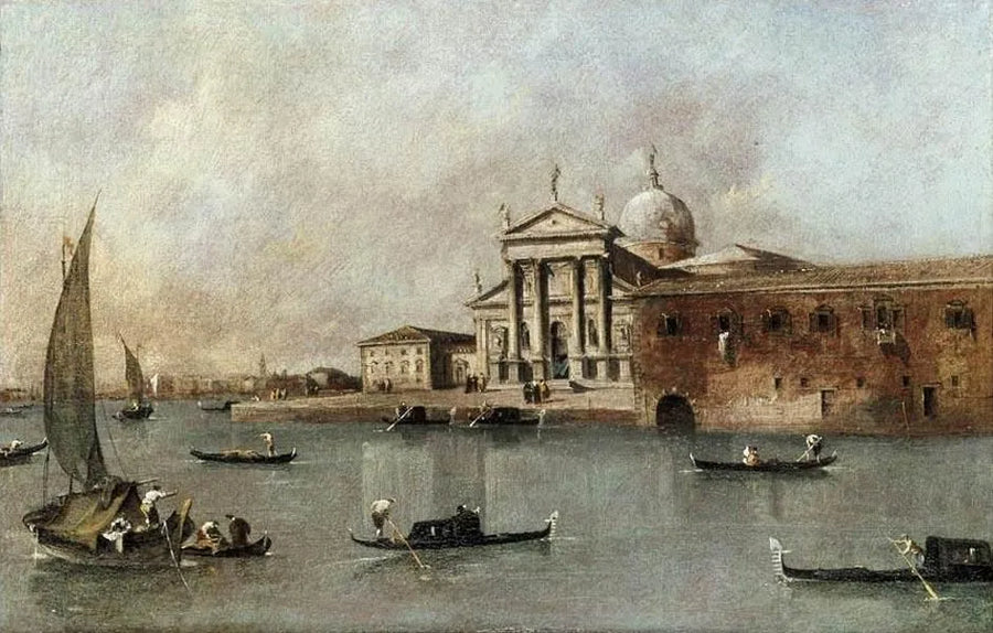 Venezia: Utsikt over San Giorgio Maggiore-kirken fra Giudecca - Francesco Guardi