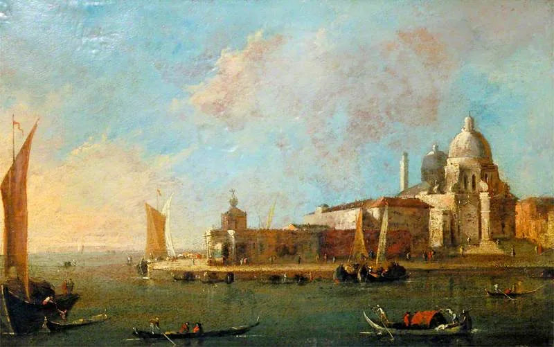 Venezia: utsikt over Santa Maria della Salute og Dogana - Francesco Guardi