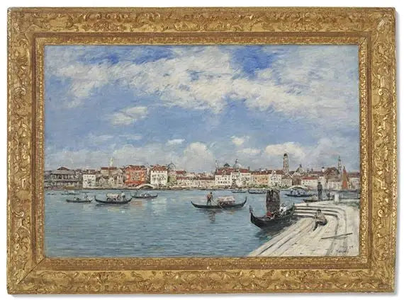 Venezia, utsikt tatt fra San Giorgio - Eugène Boudin
