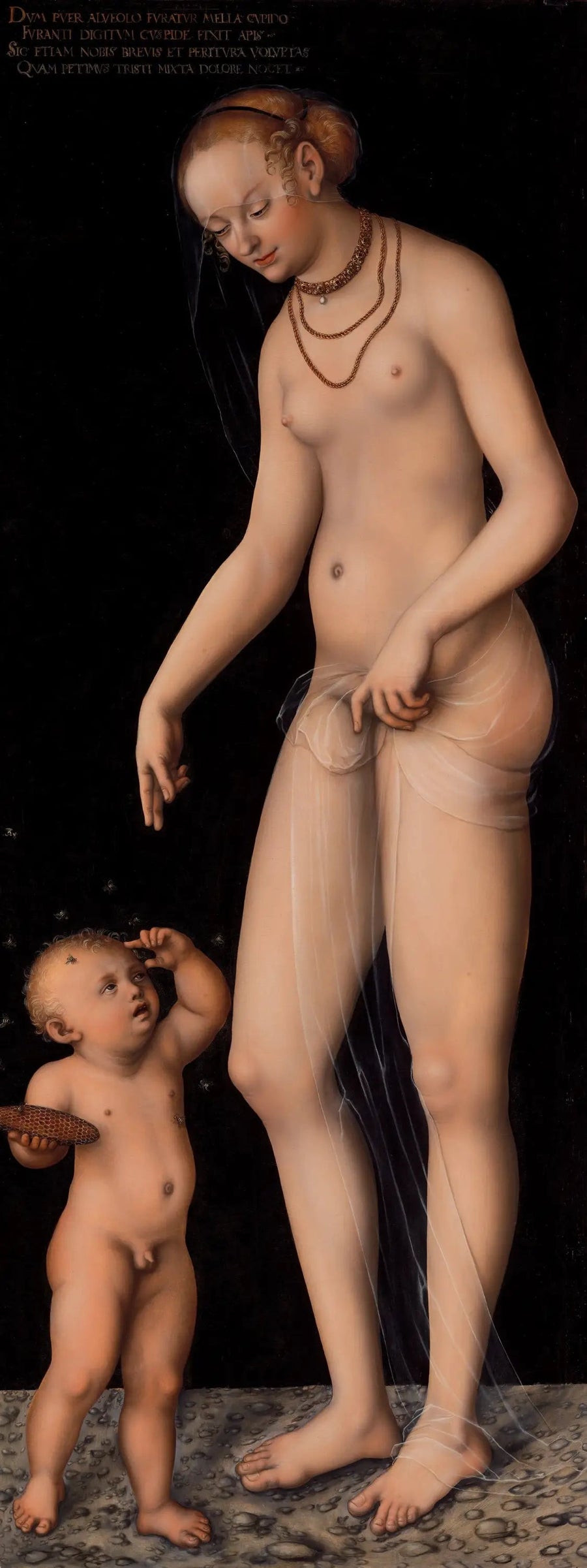 Venus med Amor, honningtyven - Lucas Cranach den eldre