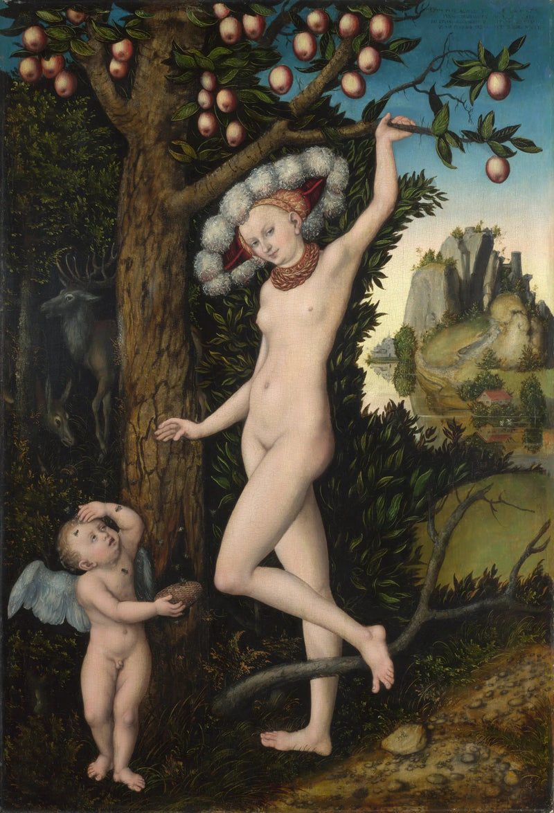 Venus med Cupido, honningtyven - Lucas Cranach den eldre