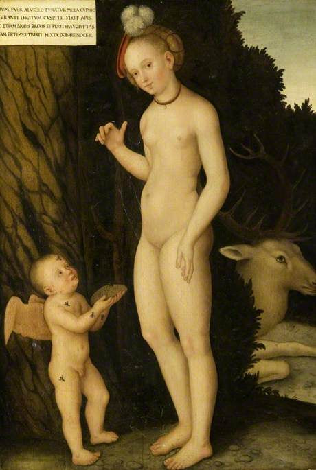 Venus med Cupido, honningtyven - Lucas Cranach den eldre