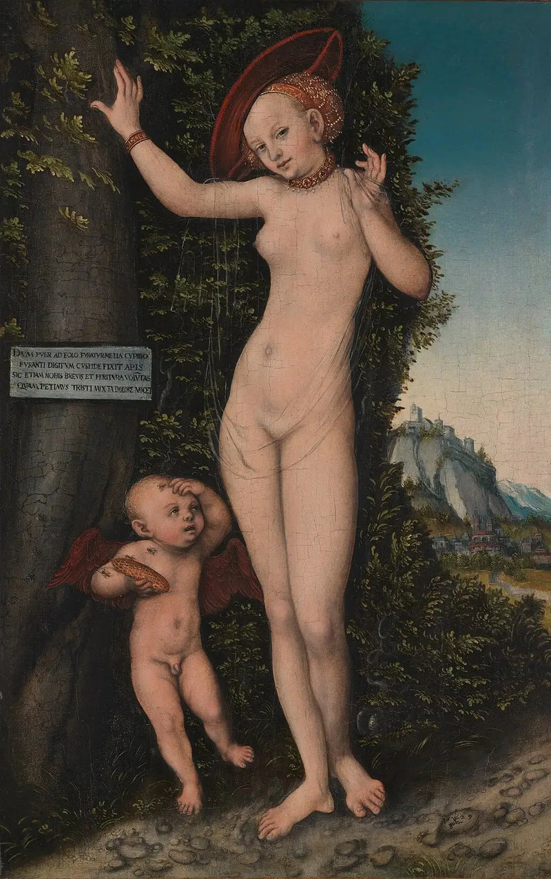 Venus med Cupido, honningtyven - Lucas Cranach den eldre