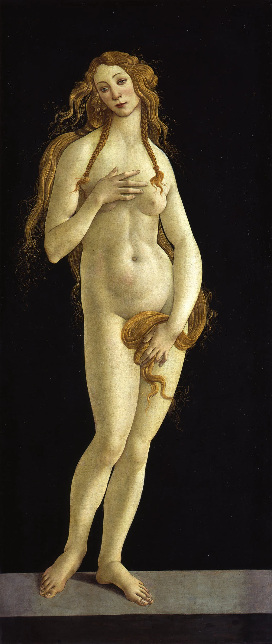 Vénus pudique attribuée à Sandro Botticelli, Gemäldegalerie Berlin 1124 – reproduction peinture à l’huile sur toile