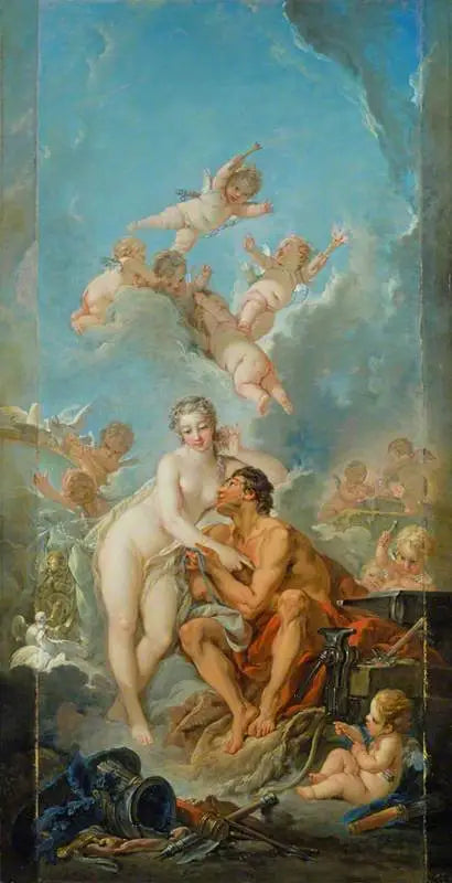 Venus hos Mars, også kjent som feilaktig Venus hos Vulcanus - François Boucher