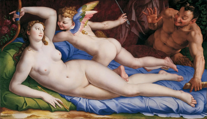 Venus, Kupid og  Satyr - Bronzino
