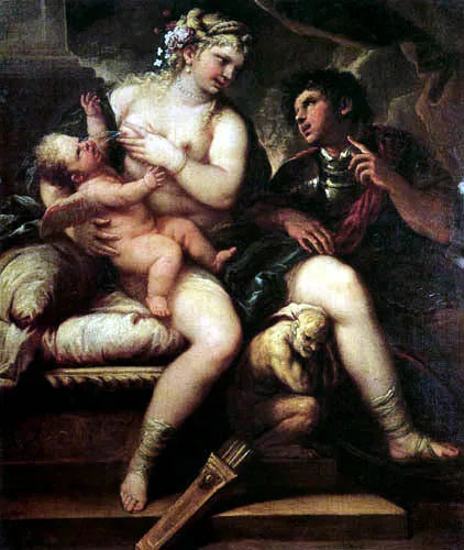 Venus, Kupid og Mars - Luca Giordano