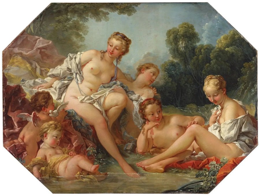 Venus i sitt bad omgitt av nymfer og kjærlighetsgudinner - François Boucher
