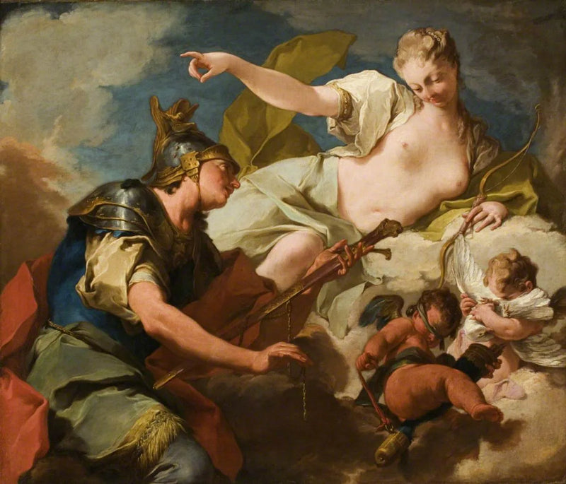 Venus gir våpen til Aeneas - Giovanni Battista Pittoni