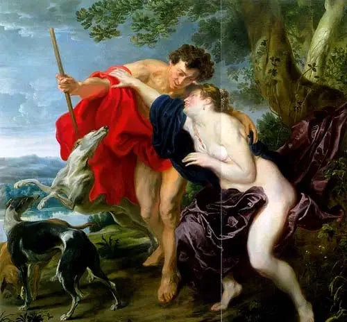 Venus som prøver å hindre Adonis i å dra på jakt - Antoine van Dyck

Source:
Vénus essayant d'empêcher Adonis d'aller chasser - Antoine van Dyck