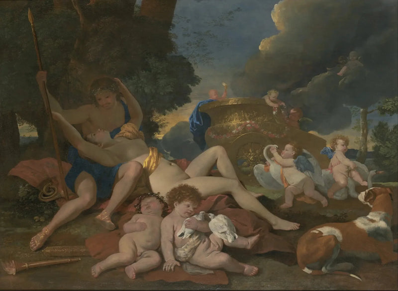 Venus og Adonis - Nicolas Poussin