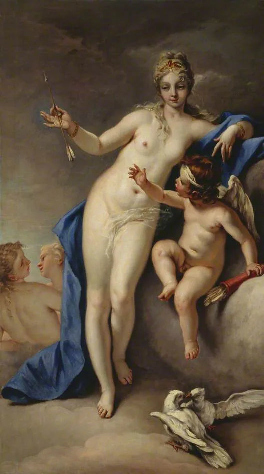 Venus og Cupido - Sebastiano Ricci