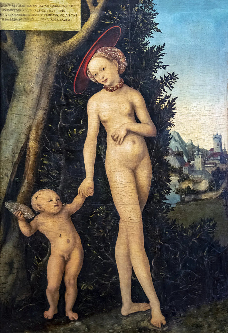 Venus og Cupido som flyr med honning - Lucas Cranach den eldre