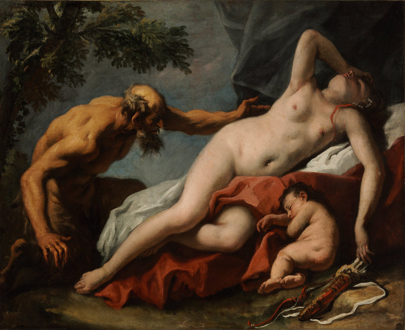 Venus og Satyr - Sebastiano Ricci