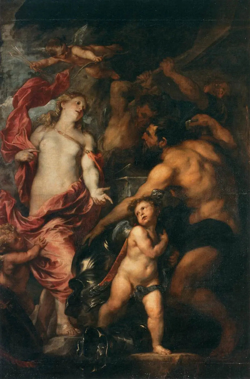 Venus får smidd våpen for sin sønn Eneas av Vulcanus - Antoine van Dyck

Source:
Vénus fait forger par Vulcain des armes pour son fils Énée - Antoine van Dyck