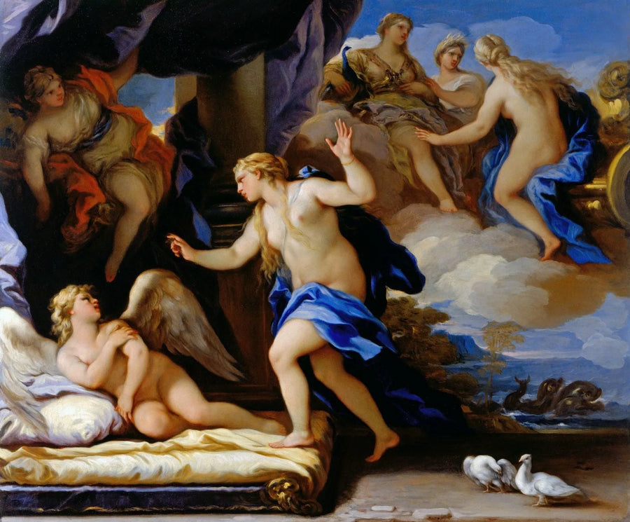 Venus truer Cupido - Luca Giordano