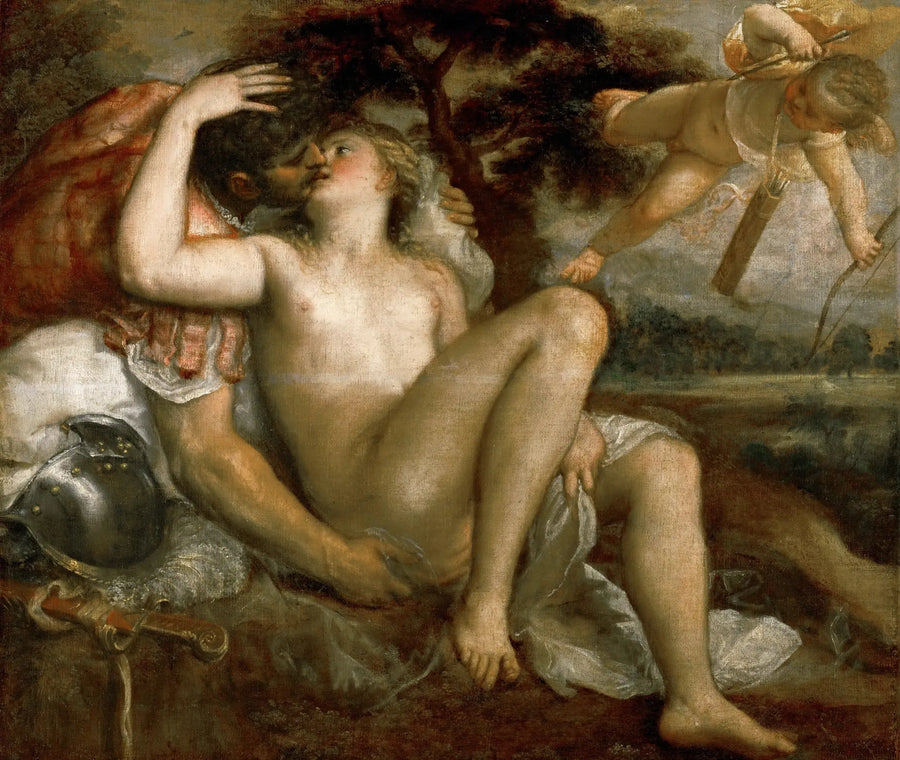 Venus, Mars og Cupido - Titian