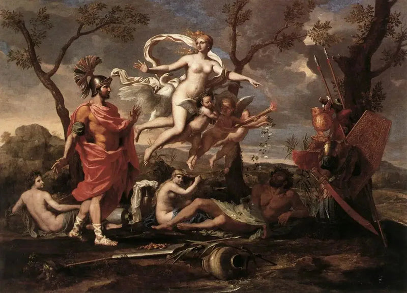 Venus viser Eneas våpnene smidd av Vulcanus - Nicolas Poussin