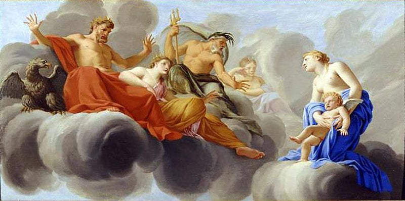 Venus viser kjærligheten til Jupiter - Eustache Le Sueur