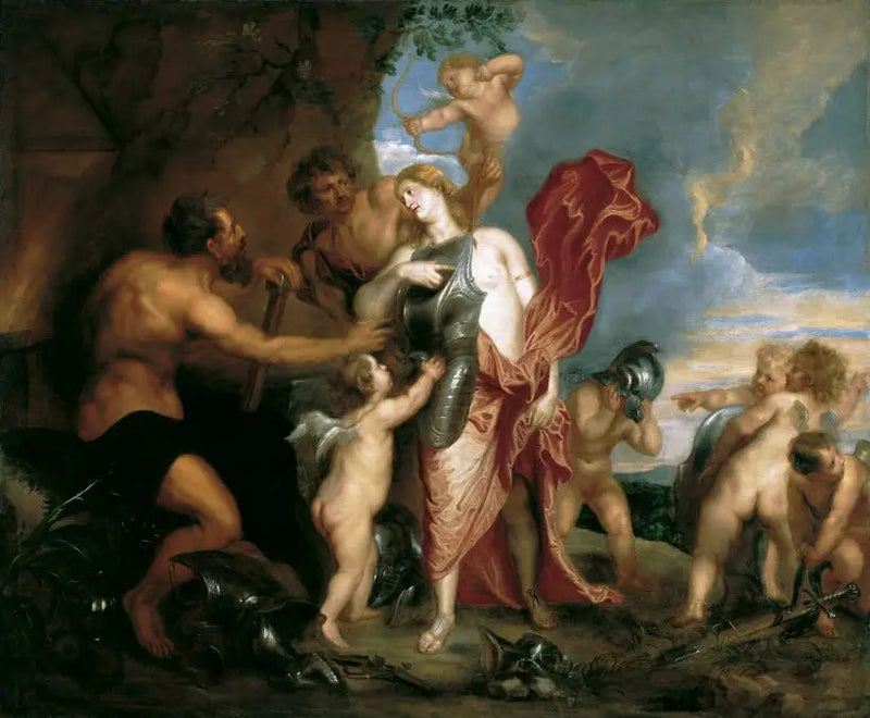 Venus mottar Eneas' våpen fra Vulkan - Antoine van Dyck

Source:
Vénus recevant les armes d'Énée de Vulcain - Antoine van Dyck