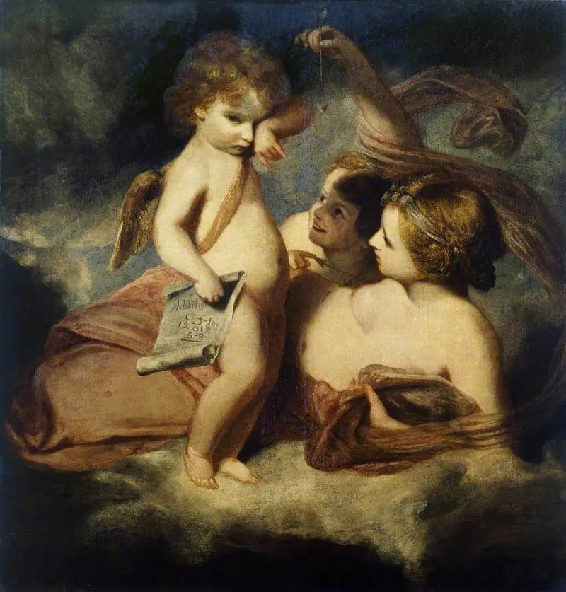 Venus ireker Cupido for å ha lært å kaste regnskapsbøker - Joshua Reynolds