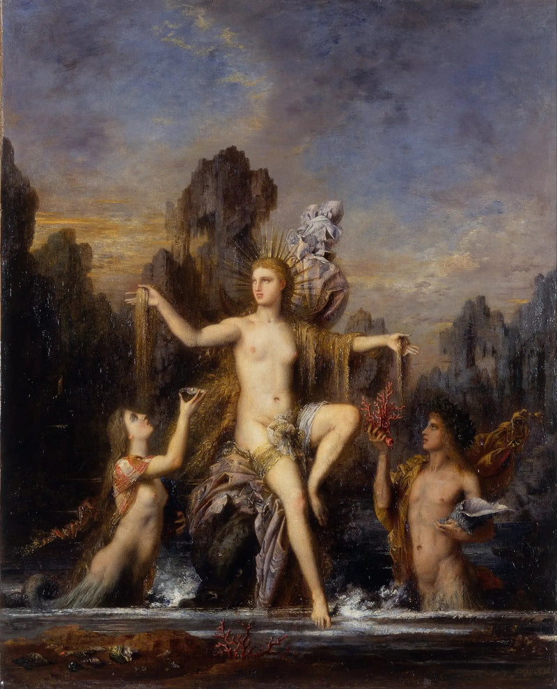 Venus som kommer ut av bølgen - Gustave Moreau