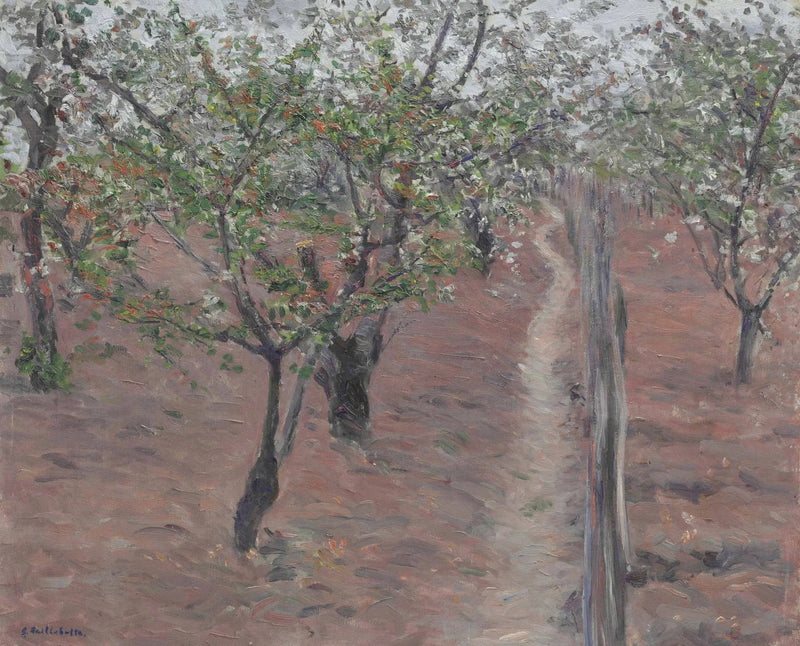 Frukthage, blomstrende trær, Petit Gennevilliers - Gustave Caillebotte