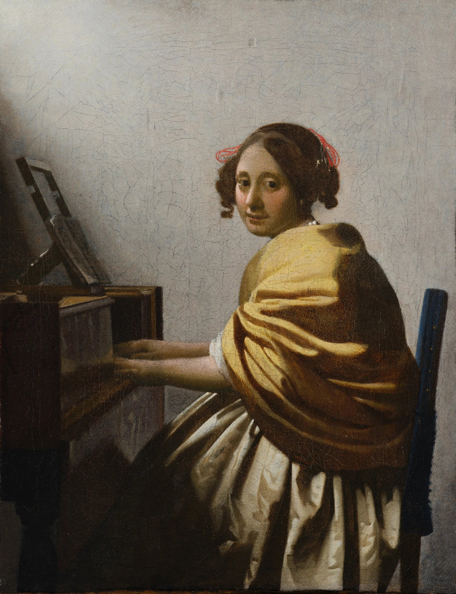 Kvinne som sitter ved virginalet - Johannes Vermeer