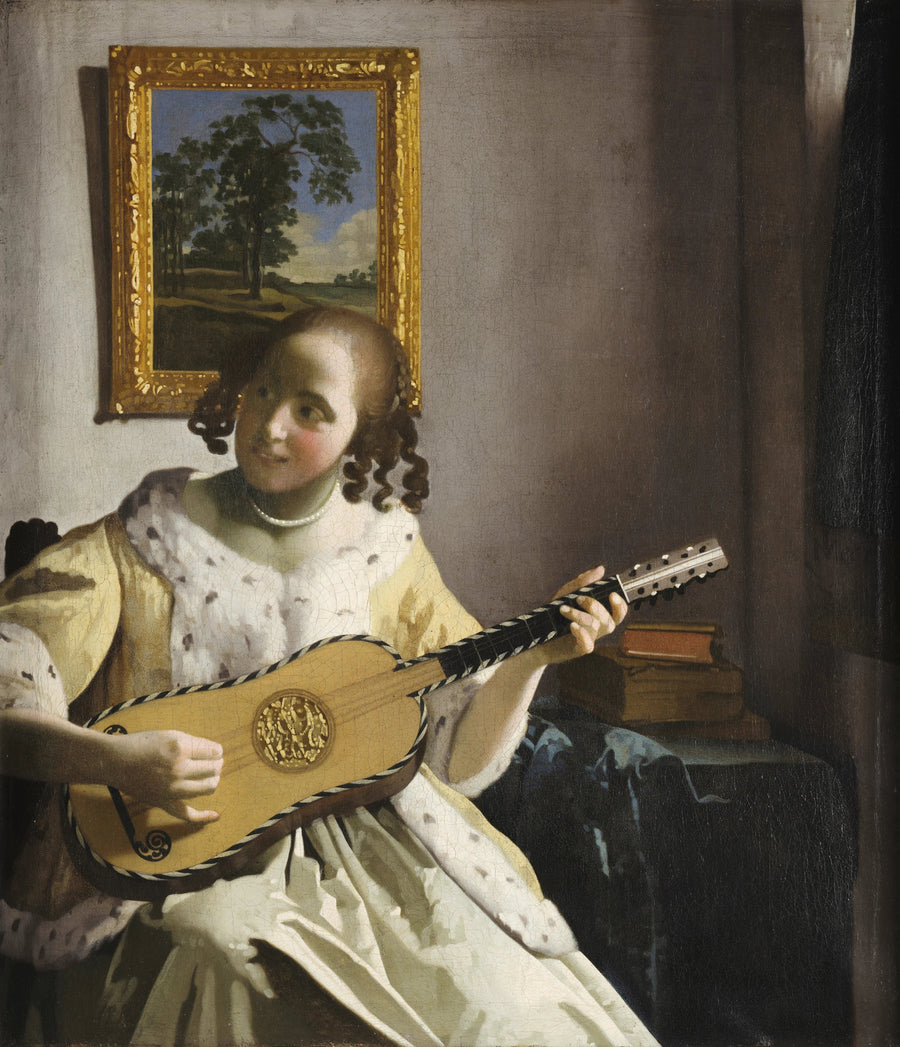 En kvinne som spiller gitar - Johannes Vermeer