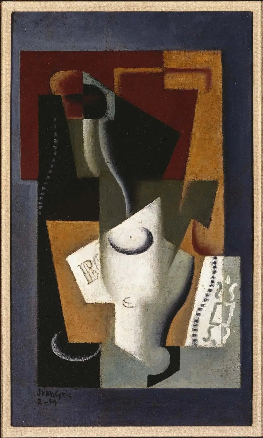 Glass og flaske - Juan Gris