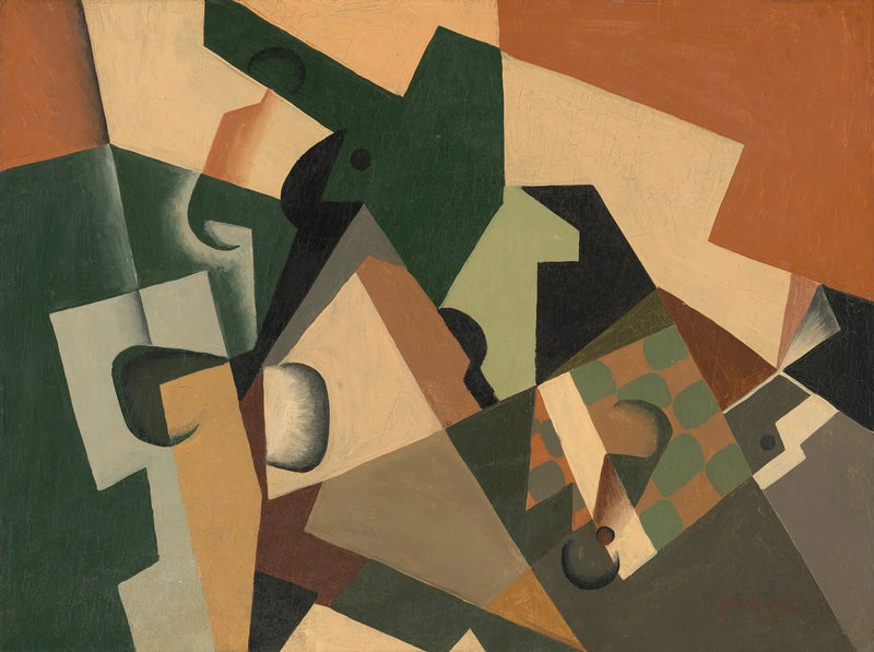 Glass og damaskmønster - Juan Gris