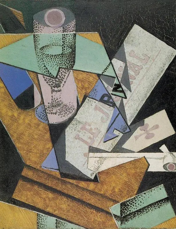 Glass og Journal - Juan Gris