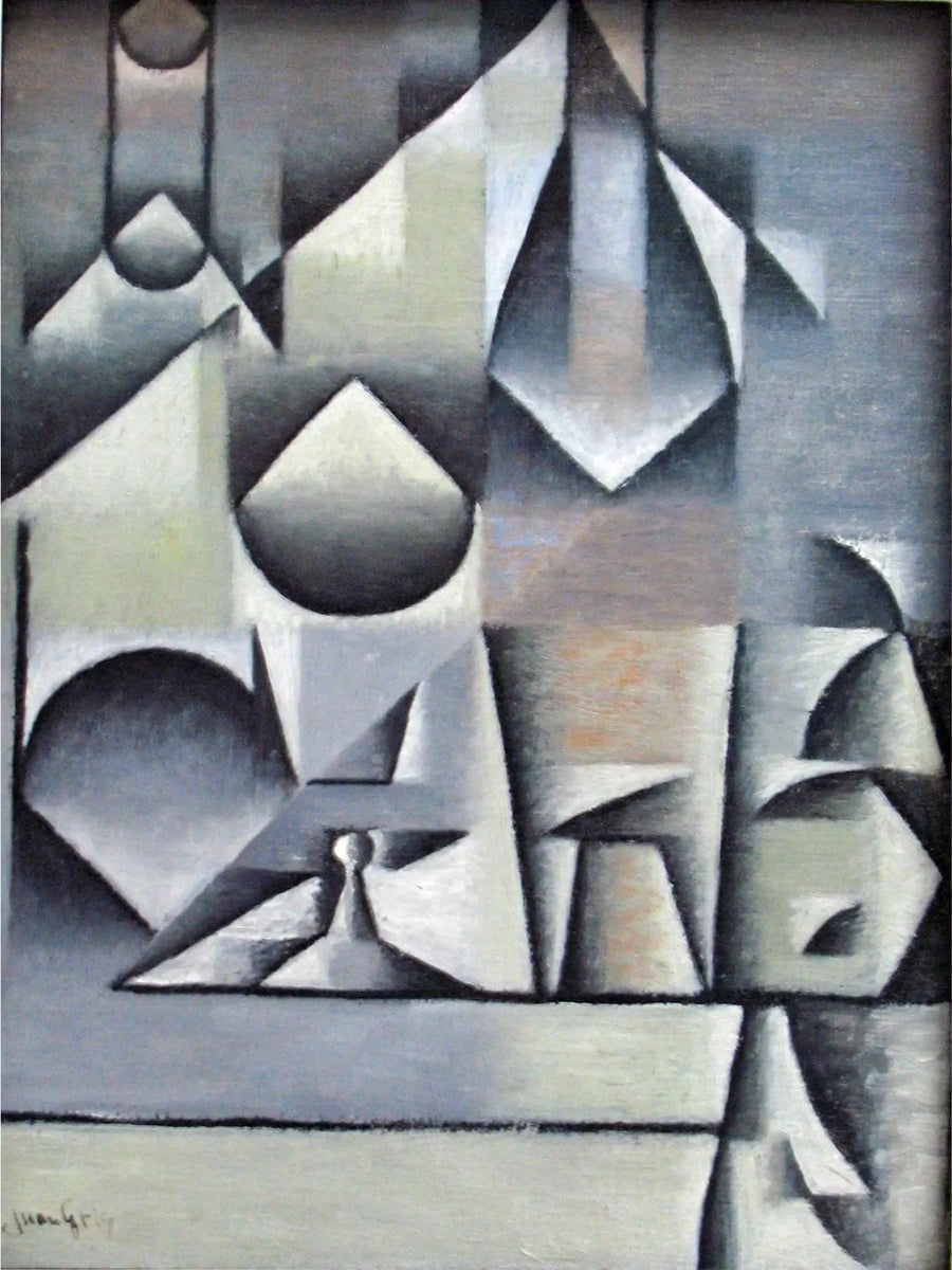 Glass og flasker - Juan Gris