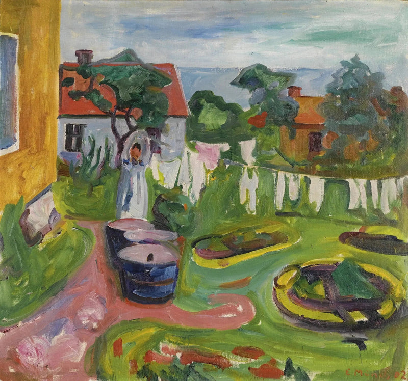 Klær på en snor i Åsgårdstrand - Edvard Munch