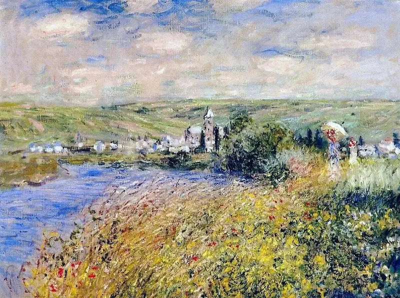 Vétheuil sett fra IThe Saint-Martin W596 - Claude Monet