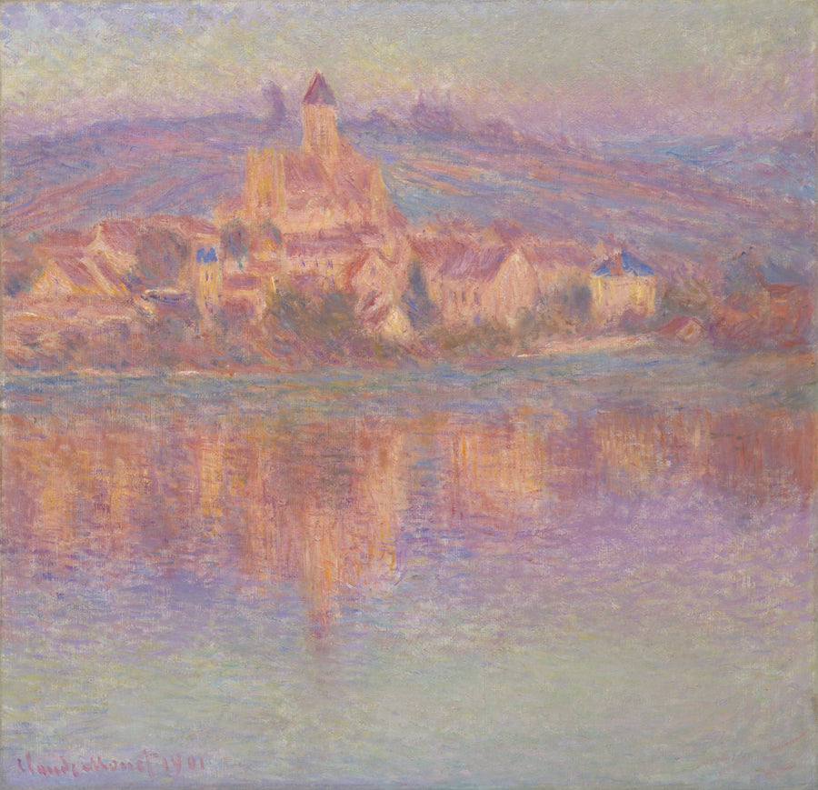 Vétheuil, solnedgang - Claude Monet