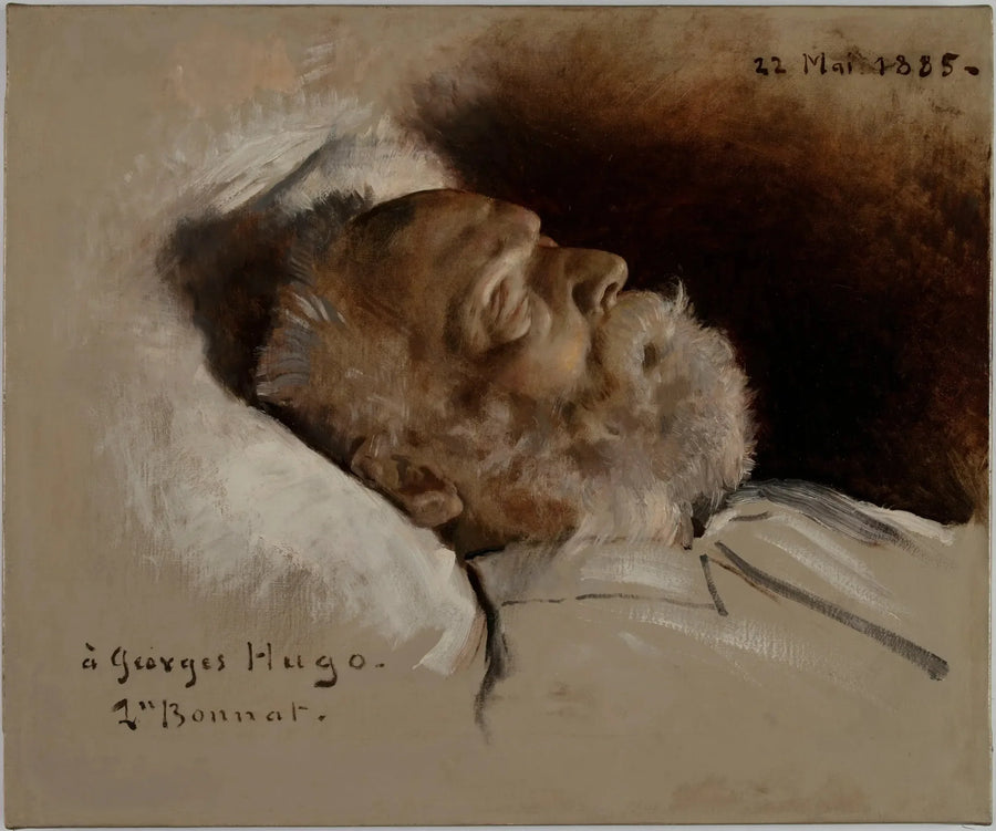 Victor Hugo på sin dødsleie - Léon Bonnat