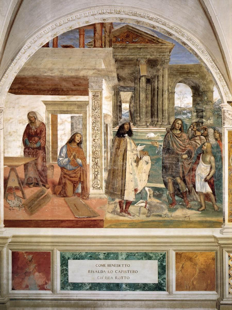Liv av Saint Benoît, Scene 3 Benoît reparerer den knuste silen - Il Sodoma (Giovanni Antonio Bazzi)