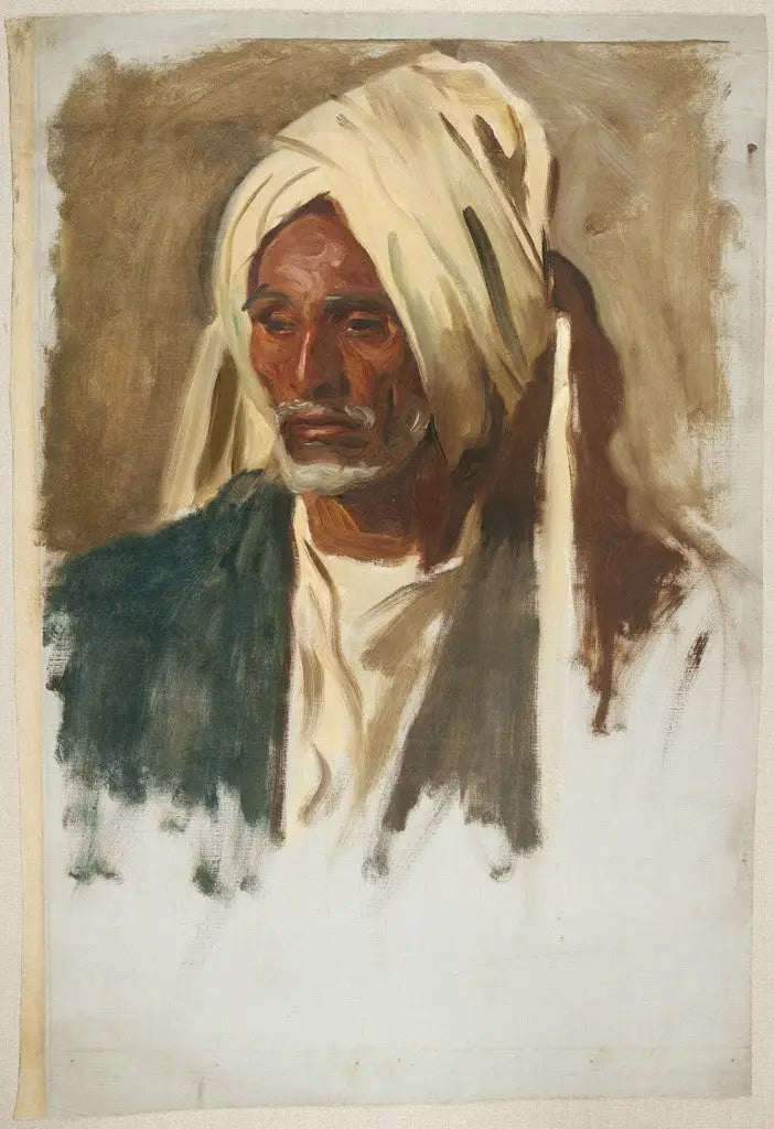 Gammel mann med hvit skjegg - John Singer Sargent