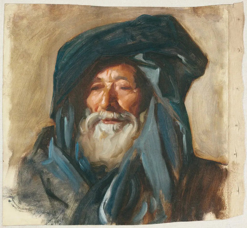 Gammel mann i mørk frakk - John Singer Sargent