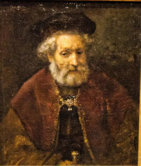 Gammel mann med skjegg og beret - Rembrandt