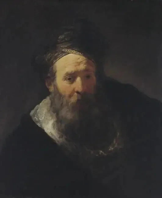 Gamle mann med skjegg og turban - Rembrandt