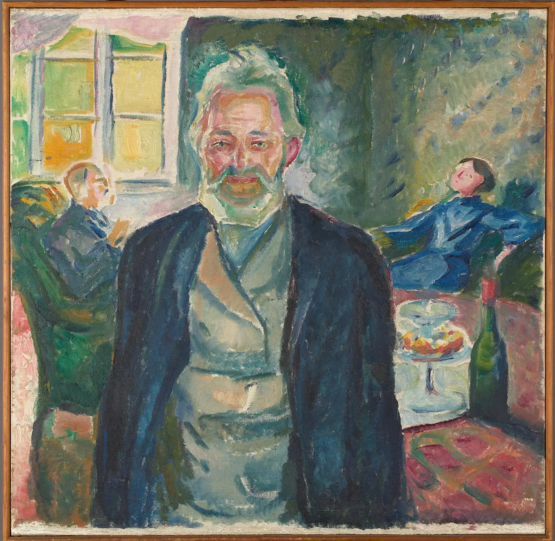 Gammel Mann i innendørs - Edvard Munch