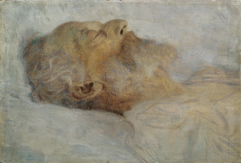 Gammel mann på dødsleiet - Gustav Klimt