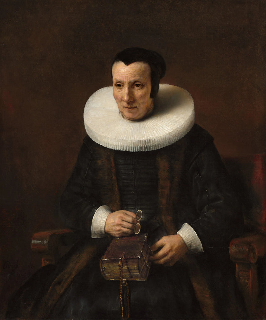 En gammel dame med en bok - Rembrandt
