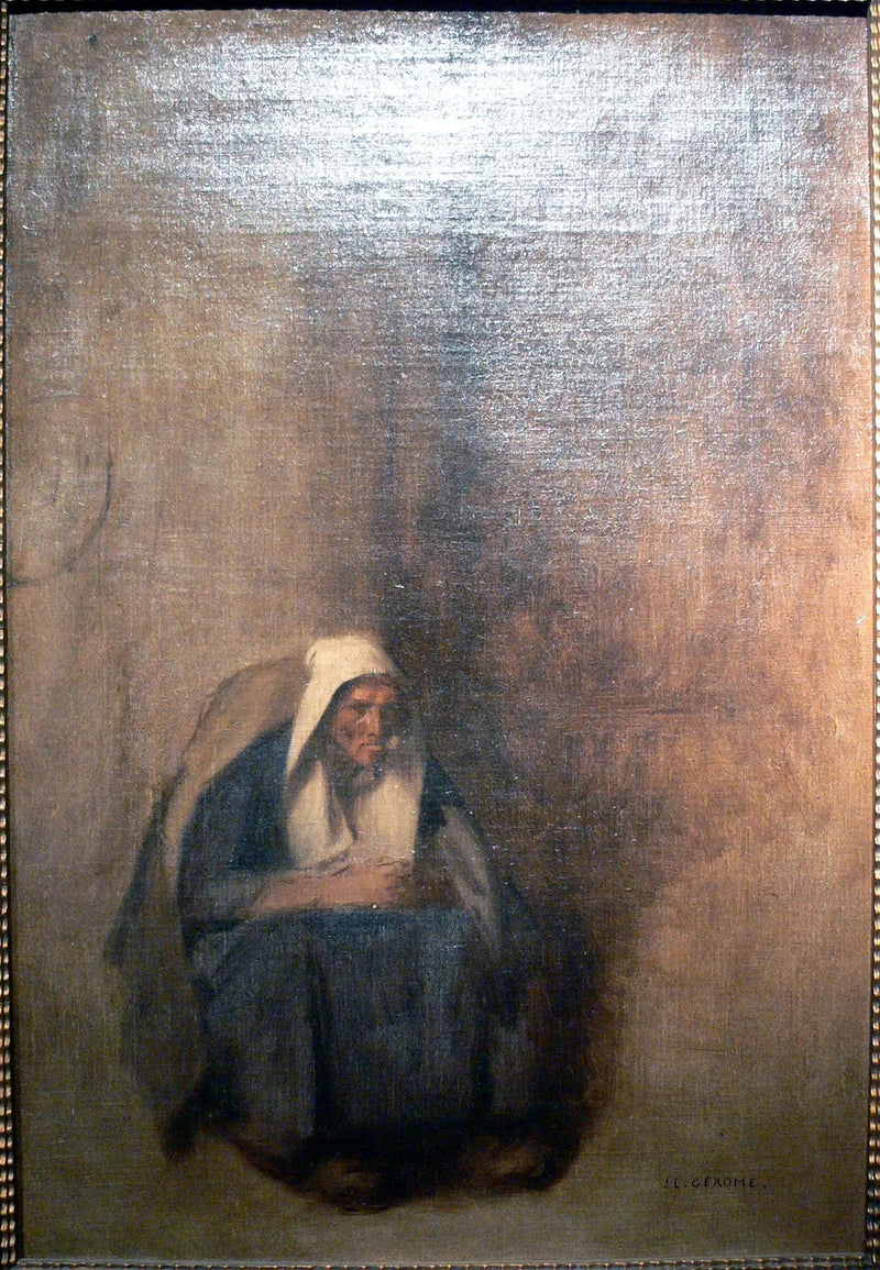 Gammel Kvinne med pipe - Jean-Léon Gérôme
