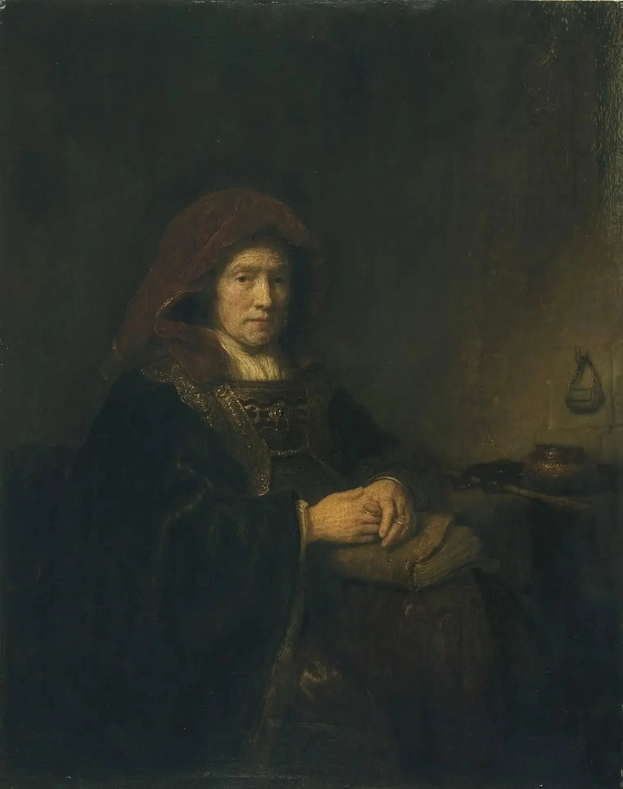 Gammel kvinne med briller - Rembrandt