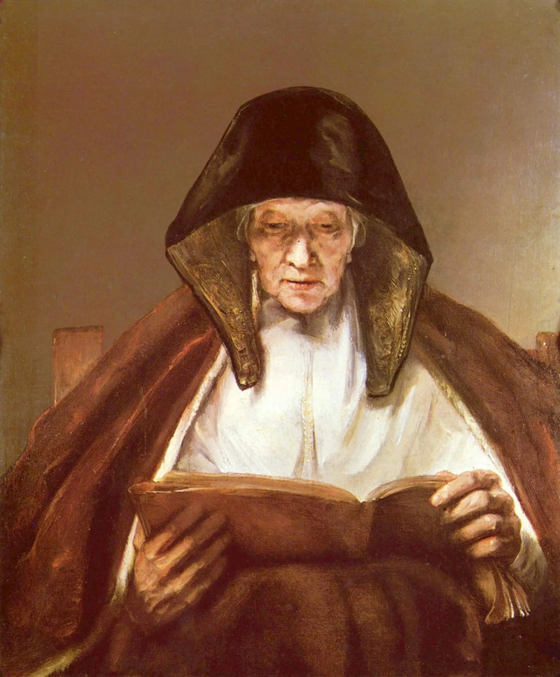 En gammel kvinne som leser - Rembrandt